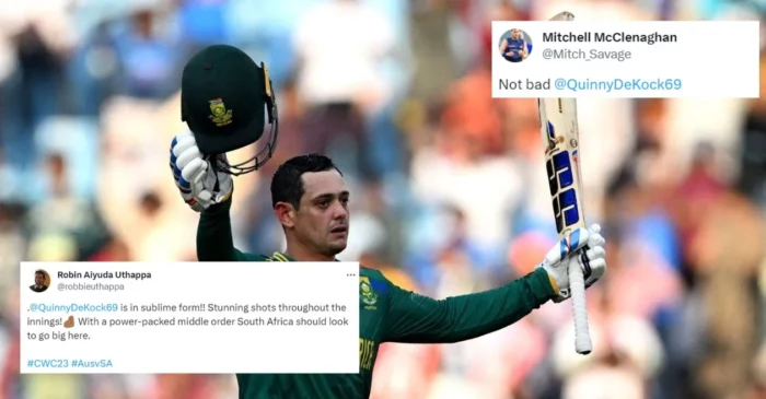 World Cup 2023: Twitter erupts as South Africa’s Quinton de Kock hammers his second consecutive century during AUS vs SA match