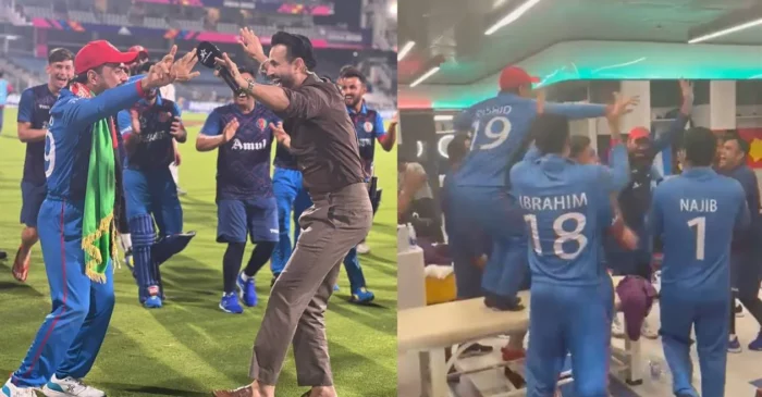 World Cup 2023 [WATCH]: Rashid Khan dances with Irfan Pathan and his Afghanistan teammates after historic win over Pakistan