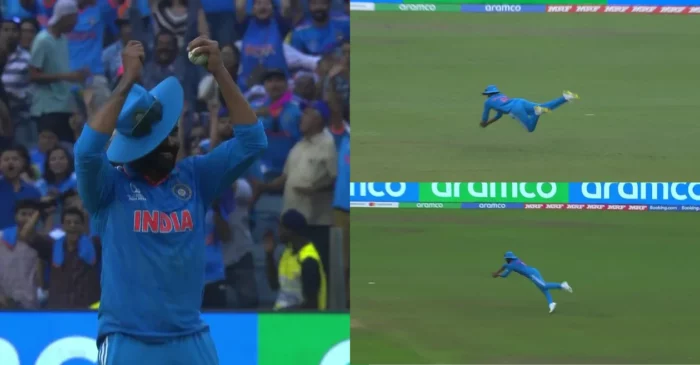 World Cup 2023 [WATCH]: Ravindra Jadeja takes a flying stunner during IND vs BAN clash; pulls off a special ‘medal’ celebration