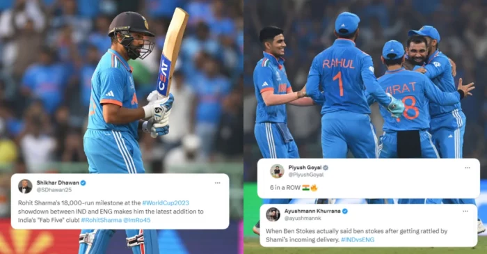Twitter reactions: Rohit Sharma, Mohammed Shami shine as India thrash England in ODI World Cup 2023