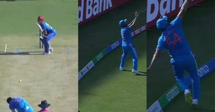 CWC 2023 [WATCH]: Shardul Thakur takes a sensational catch at the boundary to dismiss Rahmanullah Gurbaz during IND vs AFG clash