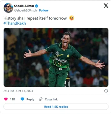 Shoaib Akhtar's tweet