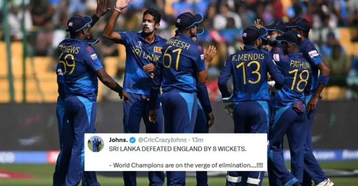 Twitter reactions: Clinical Sri Lanka thrash England in Bengaluru – ODI World Cup 2023
