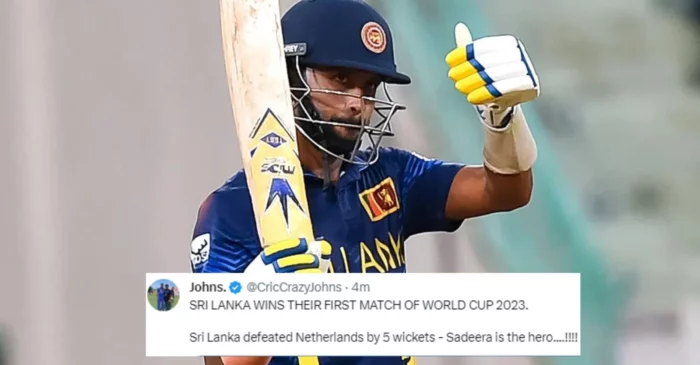 Twitter reactions: Sadeera Samarawickrama’s batting brilliance helps Sri Lanka beat Netherlands to claim first win in ODI World Cup 2023