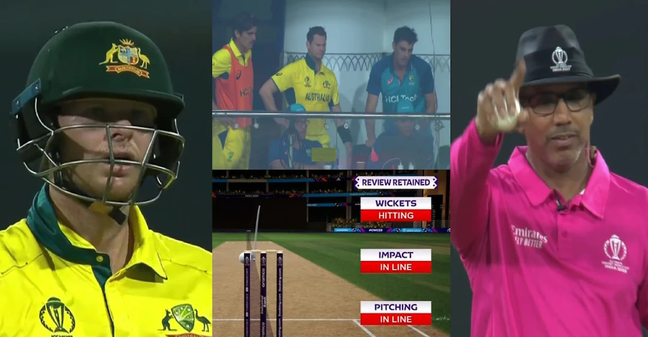 World Cup 2023 [WATCH]: Steve Smith shocked after being given out LBW from a strange review process – AUS vs SA