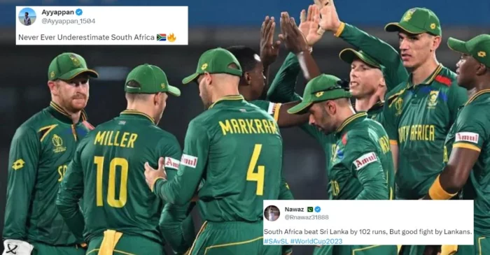 ODI World Cup 2023: Twitter erupts as South Africa crush Sri Lanka by a massive margin