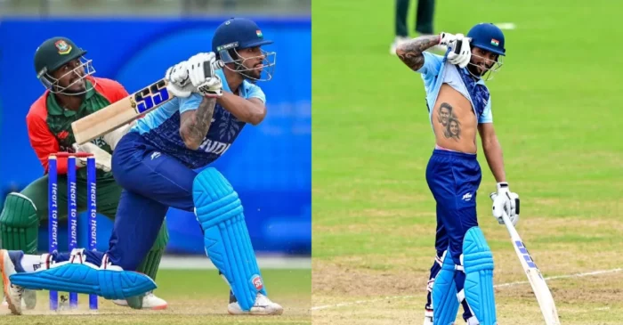 Asian Games: Tilak Varma flaunts his tattoo of parents in special gesture after smashing a fifty against Bangladesh