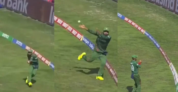 CWC 2023 [WATCH]: Towhid Hridoy, Najmul Hossain Shanto team up to take a brilliant catch during ENG vs BAN game