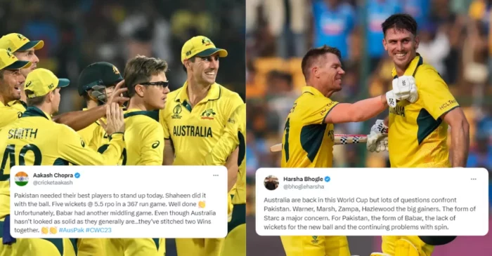 World Cup 2023: Twitter erupts as Australia hand Pakistan a 62-run defeat in Bengaluru