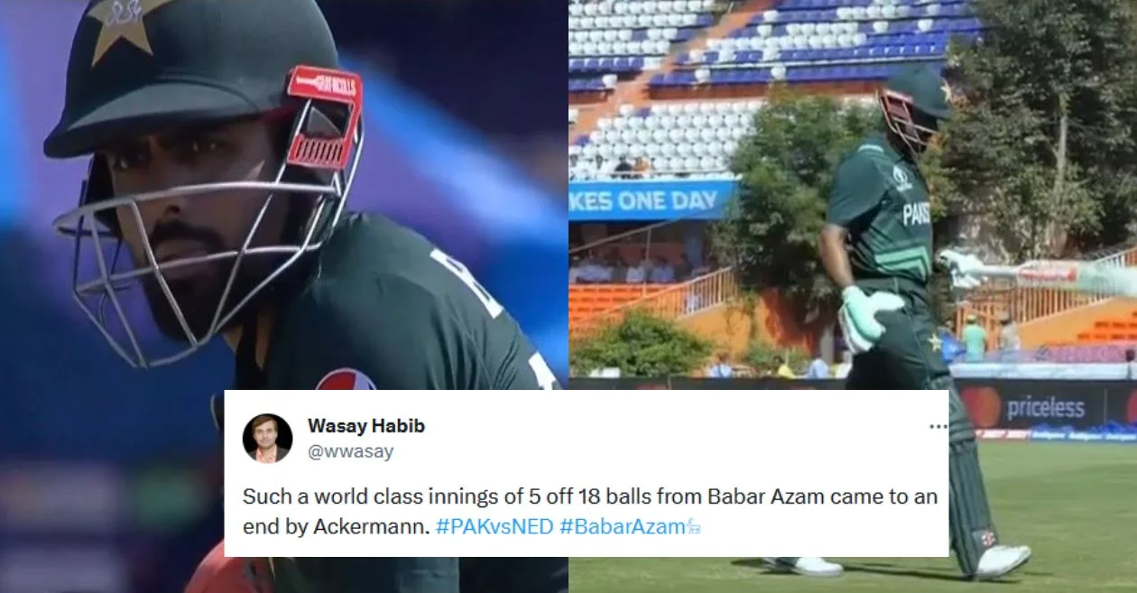 ODI World Cup 2023: Netizens roast Babar Azam for his flop show with the bat against Netherlands