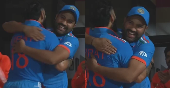 World Cup 2023 [WATCH]: Virat Kohli and Rohit Sharma passionately hug each other after India’s victory over New Zealand