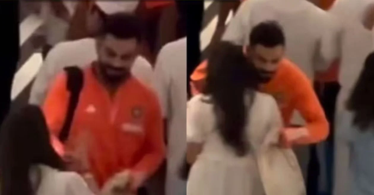 World Cup 2023 [WATCH]: Virat Kohli gives warm hug to Ritika Sajdeh after India’s thumping win over Pakistan