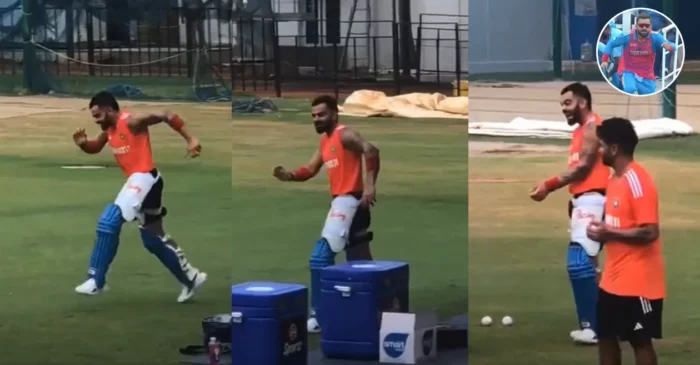 CWC 2023 [WATCH]: Virat Kohli returns with hilarious run during India’s practice session; fans react