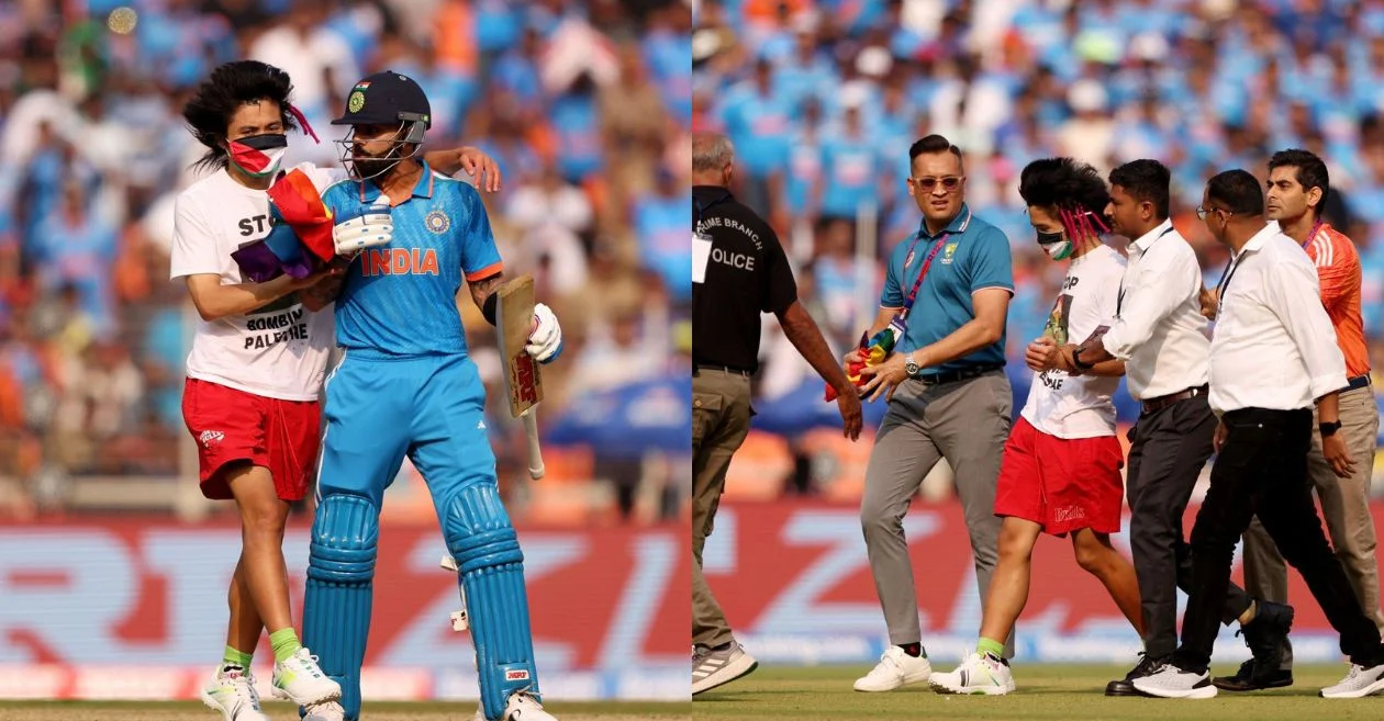 ODI World Cup 2023: Pitch invader breaches security to hug Virat Kohli  during IND vs AUS final | Cricket Times