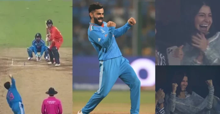 WATCH: Anushka Sharma’s heartwarming reaction to Virat Kohli taking a wicket in IND vs NED clash leaves the internet in awe – ODI World Cup 2023