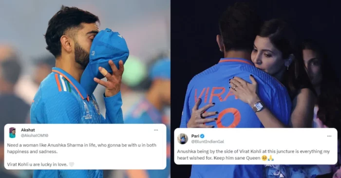 Anushka Sharma’s warm hug to emotional Virat Kohli after India’s loss in ODI World Cup 2023 Final wins hearts