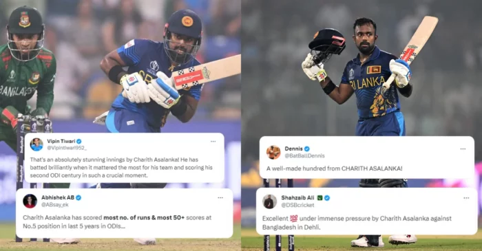 ODI World Cup 2023: Sri Lanka’s Charith Asalanka leaves fans spellbound with his classy ton against Bangladesh