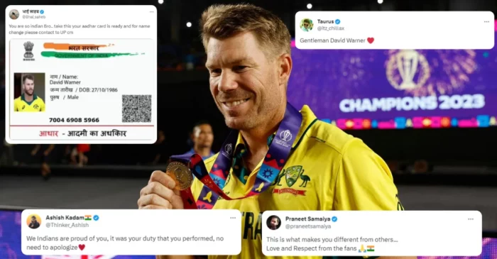 David Warner apologizes to Indian fans after Australia’s triumph in ODI World Cup 2023; gesture melts hearts of netizens