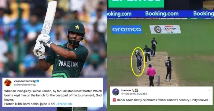 Twitter Reactions: Fakhar Zaman and Babar Azam power Pakistan to a historic win over New Zealand – ODI World Cup 2023