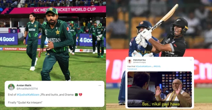 “Bas nikal gayi hawa”: Fans trend ‘Qudrat Ka Nizam’ to troll Pakistan after New Zealand’s win dents their semifinal hopes – CWC 2023