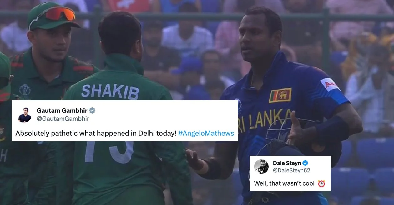 Gautam Gambhir, Dale Steyn and others react to Angelo Mathews’ controversial dismissal – BAN v SL, ODI World Cup 2023