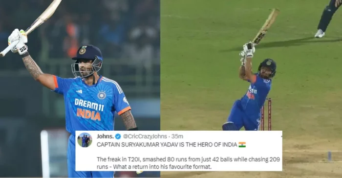 Twitter reactions: Suryakumar Yadav, Rinku Singh shine in India’s record chase in T20I – IND vs AUS