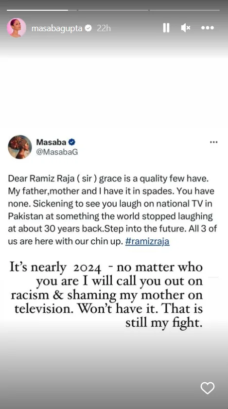 Masaba Gupta's Instagram story