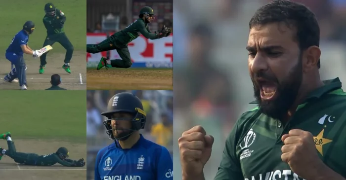 WATCH: Mohammad Rizwan takes a brilliant rebound catch on Iftikhar Ahmed’s delivery to dismiss Dawid Malan – ENG vs PAK, ODI World Cup 2023