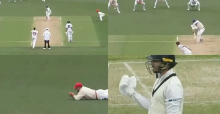 WATCH: Peter Handscomb denies to leave despite being caught at slips in Sheffield Shield match