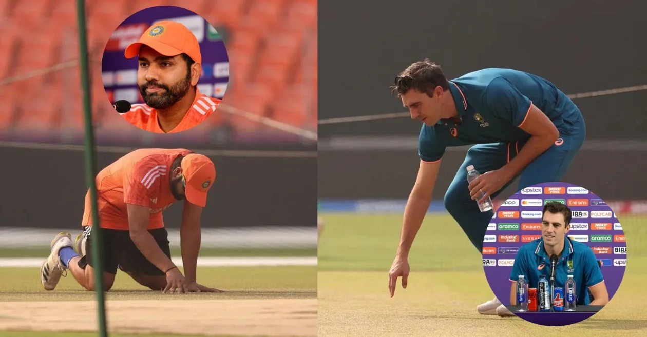 https://crickettimes.com/wp-content/uploads/2023/11/Rohit-Sharma-and-Pat-Cummins-1.webp