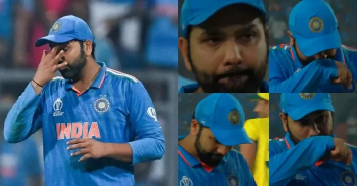 WATCH: Heartbroken Rohit Sharma seen in tears after India’s soul-crushing defeat against Australia in CWC 2023 final