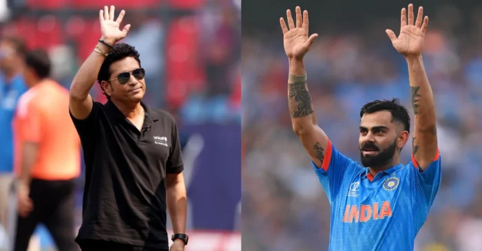 Sachin Tendulkar recalls how some players pranked Virat Kohli to touch his feet during their first meeting in the dressing room – CWC 2023