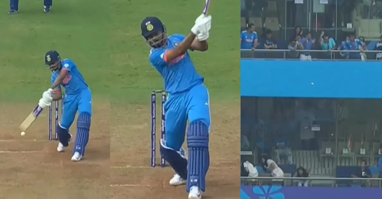 WATCH: Shreyas Iyer hits the longest six of ODI World Cup 2023 during IND vs SL clash
