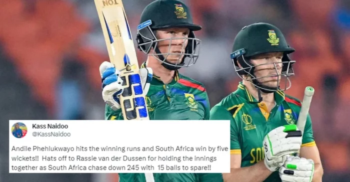 Twitter reactions: Rassie van der Dussen shines as South Africa complete tricky chase against Afghanistan – ODI World Cup 2023