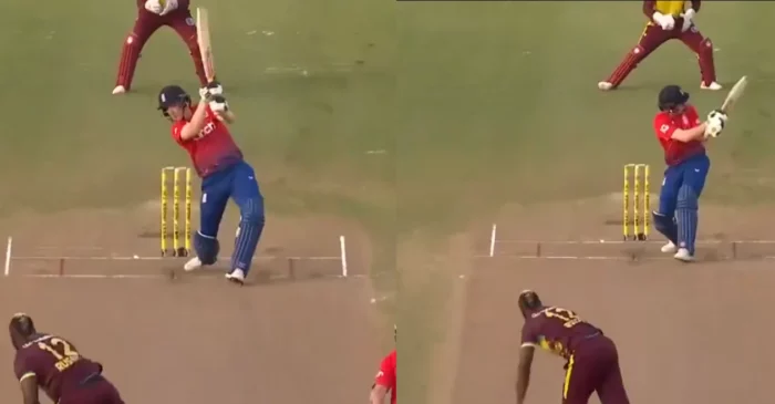 WATCH: Harry Brook smashes 24 runs in Andre Russell’s last over to seal the game for England