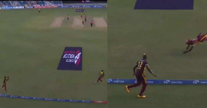 WATCH: Andre Russell and Rovman Powell’s tag-team catch sends Moeen Ali packing during WI vs ENG 5th T20I