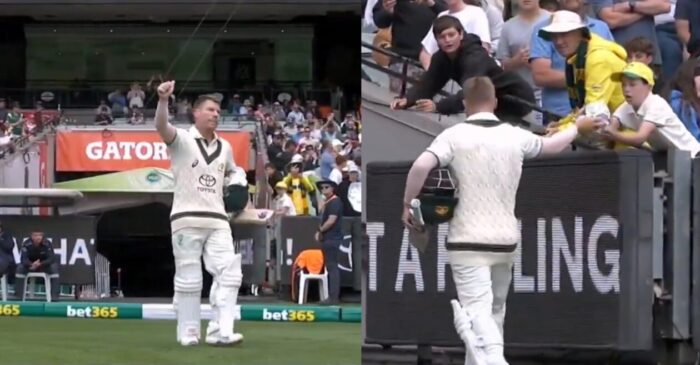 WATCH: David Warner bids farewell to MCG; gifts his batting gloves to a young fan – AUS vs PAK, 2nd Test