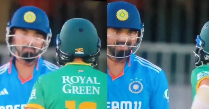WATCH: KL Rahul gets involved in a funny banter with Keshav Maharaj during SA vs IND 3rd ODI