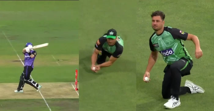 WATCH: Marcus Stoinis’ phenomenal catch sends Macalister Wright packing – HUR vs STA, BBL 2023-24