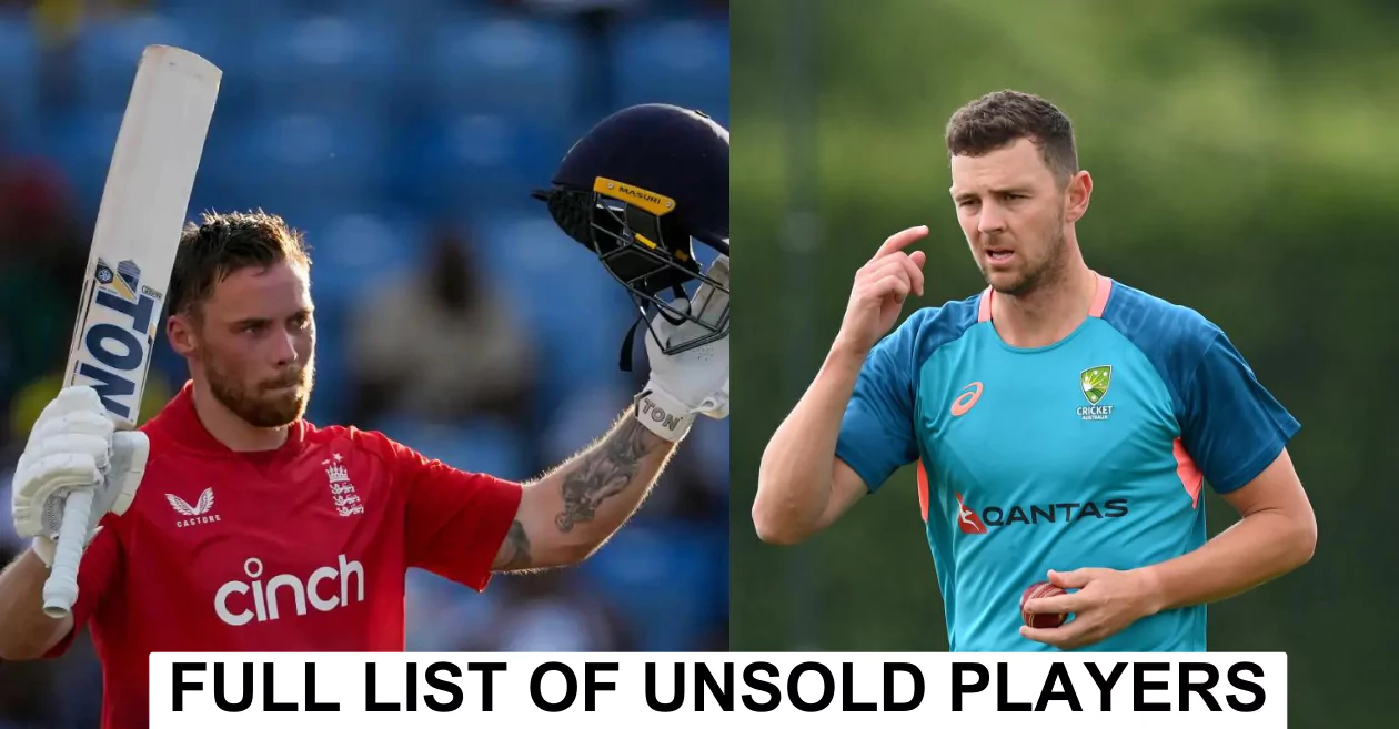 IPL 2024 Auction Complete list of unsold players with their base price