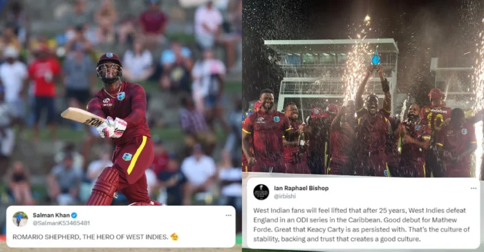 Twitter reactions: Romario Shepherd’s all-round efforts steer West Indies to a series-clinching win over England in 3rd ODI