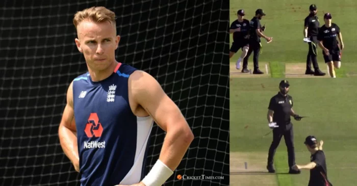RCB’s new recruit Tom Curran reacts after a video of him intimidating umpire in BBL|13 goes viral