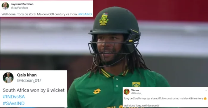 Twitter reactions: Tony de Zorzi’s ton powers South Africa to a series levelling win over India in 2nd ODI