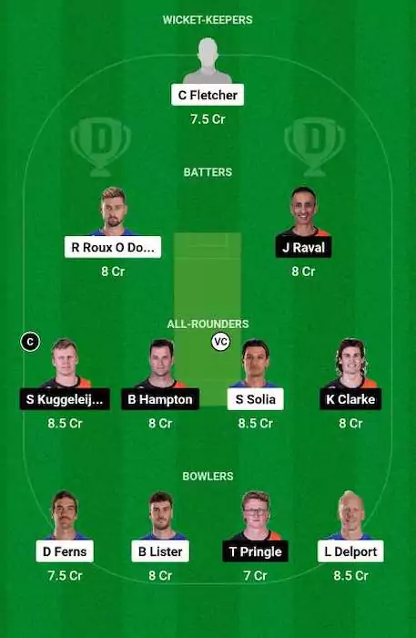 AA vs ND Dream11 Team for today's match