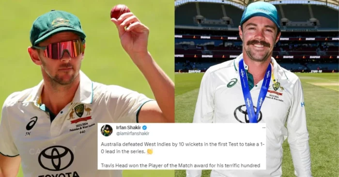 Twitter reactions: Josh Hazlewood, Travis Head shine in Australia’s clinical win over West Indies in Adelaide Test