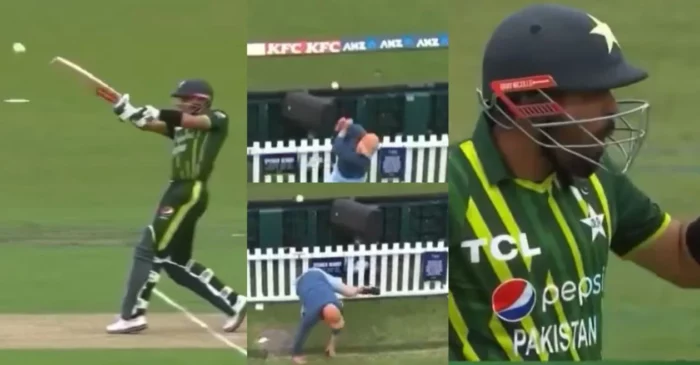 WATCH: Babar Azam’s mighty six takes down a spectator in 3rd T20I; ex-captain’s reaction goes viral – NZ vs PAK 2024