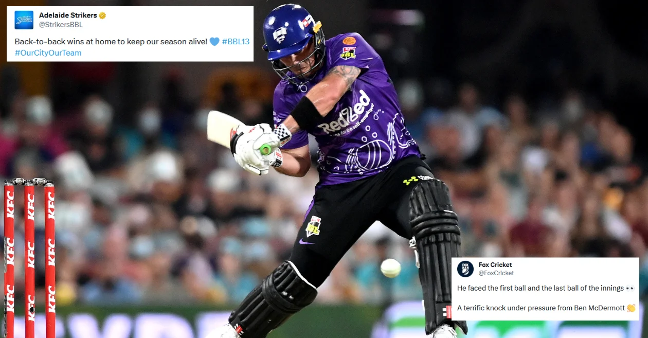 Twitter reactions: Ben McDermott’s stellar knock in vain as Adelaide Strikers register victory over Hobart Hurricanes – BBL|13
