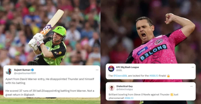 Twitter reactions: Steve O’Keefe shines as Sydney Sixers beat Sydney Thunder to secure final berth – BBL|13