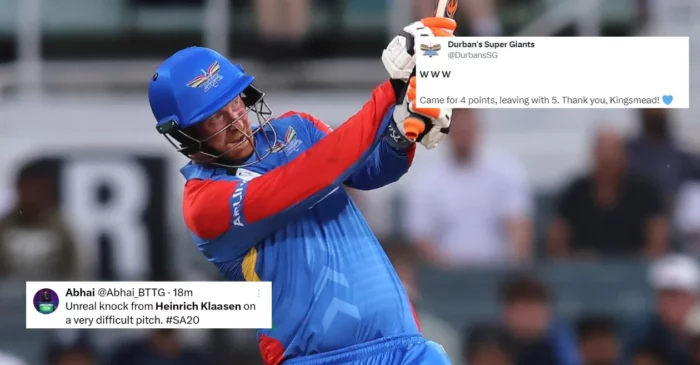 Twitter reactions: Heinrich Klaasen’s resilient knock guide Durban Super Giants to a stellar victory over Joburg Super Kings in SA20 2024