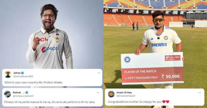 Fans unleash social media outrage after Pakistan batter Imam-ul-Haq congratulates Sarfaraz Khan on maiden India call-up